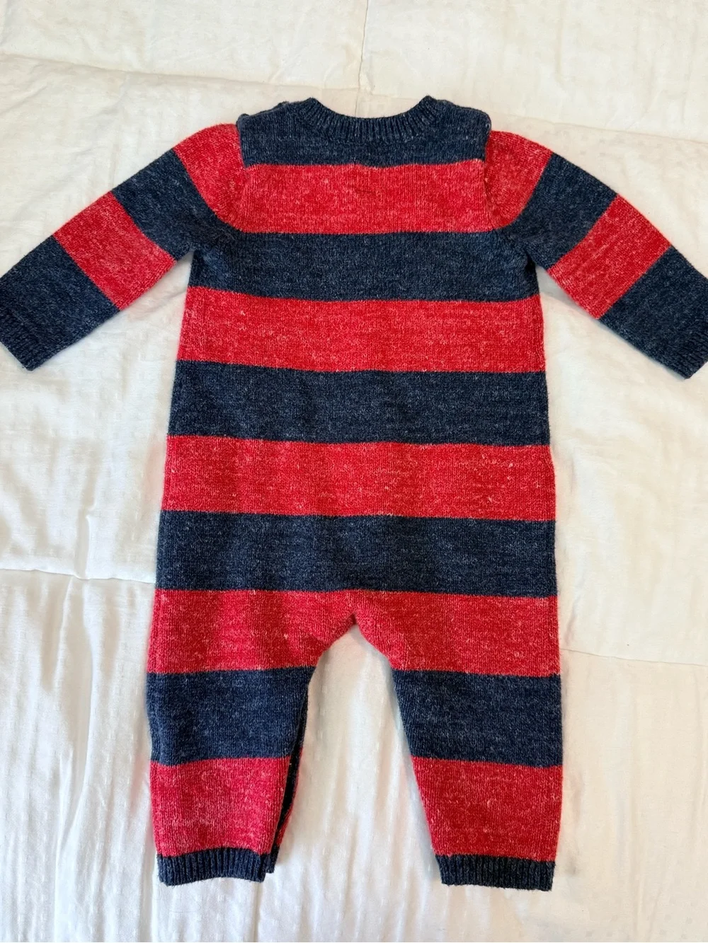 GAP Striped Knit One-Piece - Red and Navy